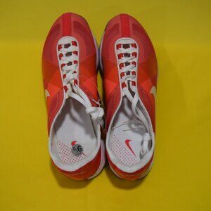 Women Nike Golf Integrated Traction Lunarlon Tech Lace Up Red Golf Shoes Sz 9.5